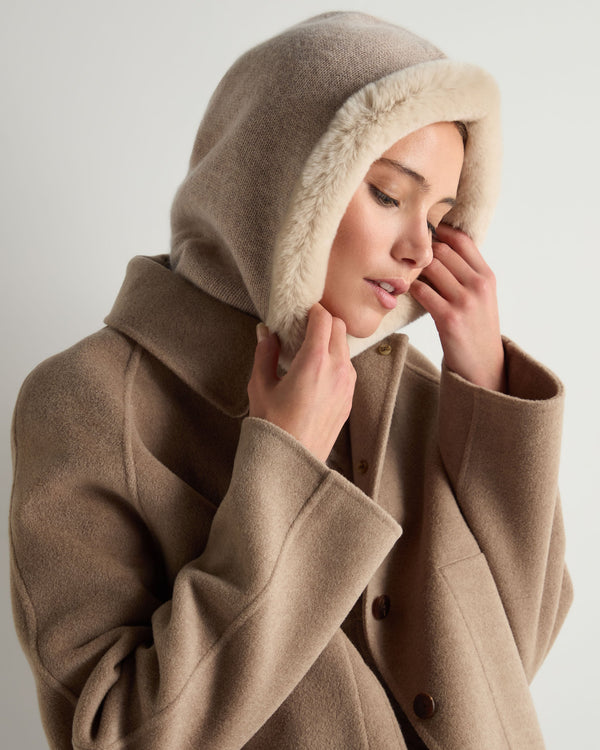 Women's Fur Trim Ski Hood 2