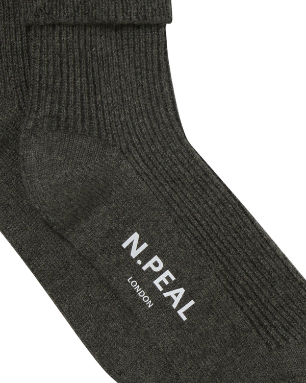 Unisex Cashmere Rib Bed Socks  2
