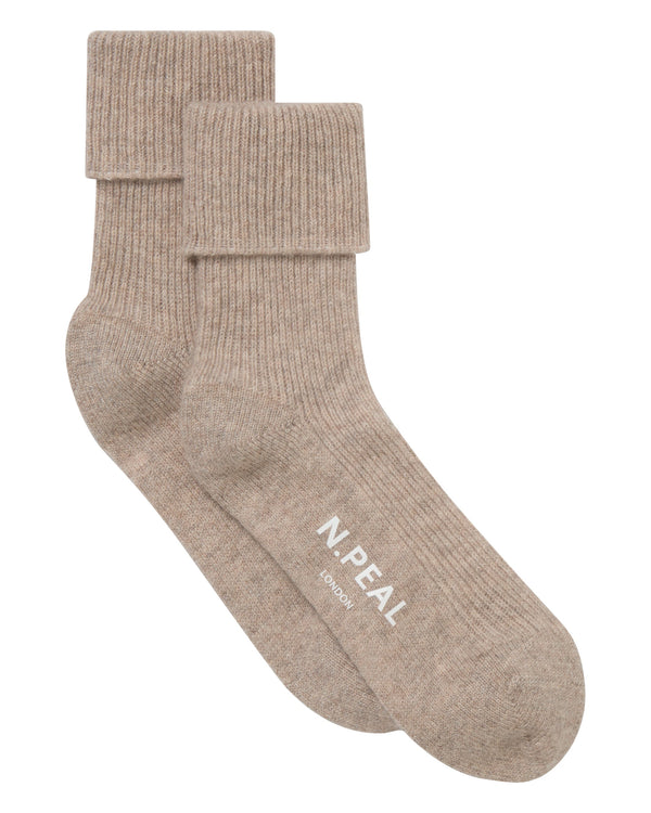 Unisex Cashmere Rib Bed Socks 1