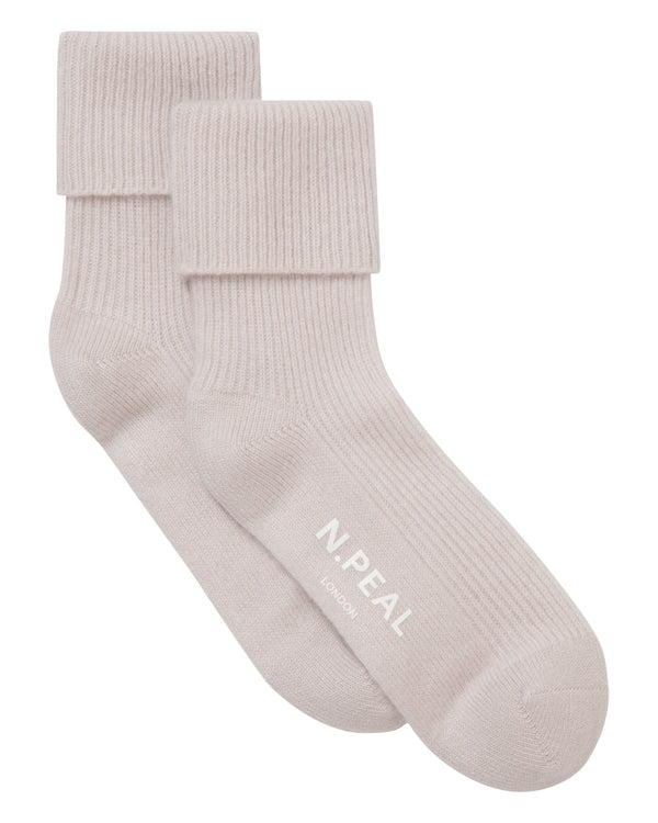 Unisex Cashmere Rib Bed Socks 1