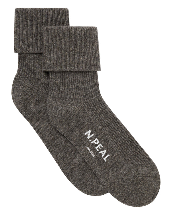 Unisex Cashmere Rib Bed Socks 1