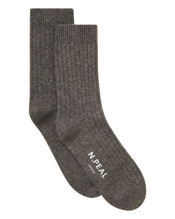 Women's Rib Cashmere House Socks 1
