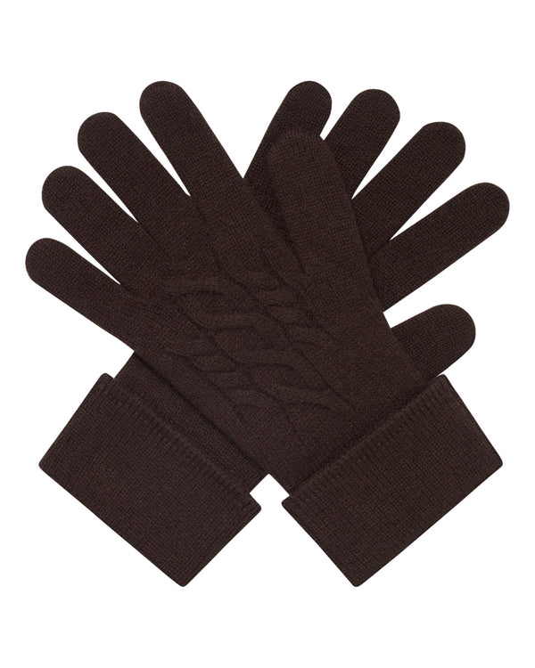 Women's Cable Cashmere Gloves 1