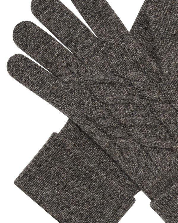 Women's Cable Cashmere Gloves 2