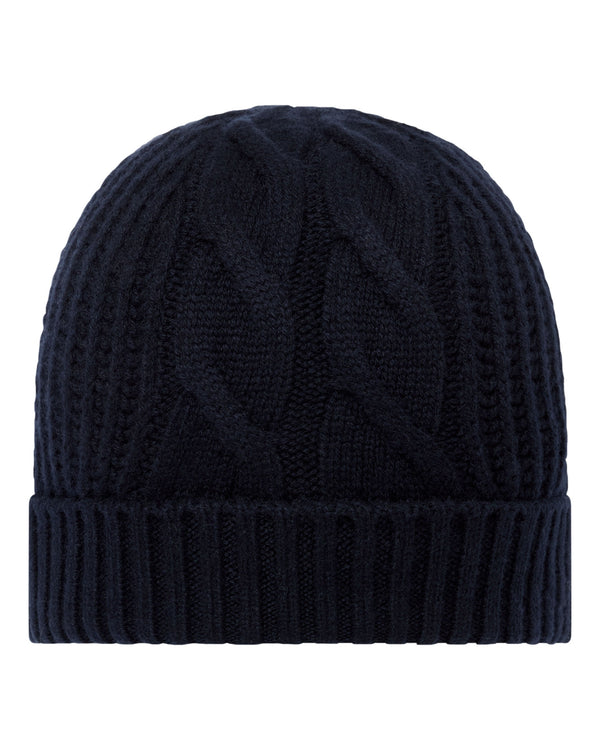 Women's Cable Rib Cashmere Hat 1