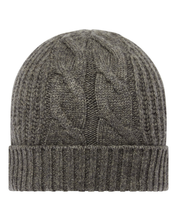 Women's Cable Rib Cashmere Hat 1