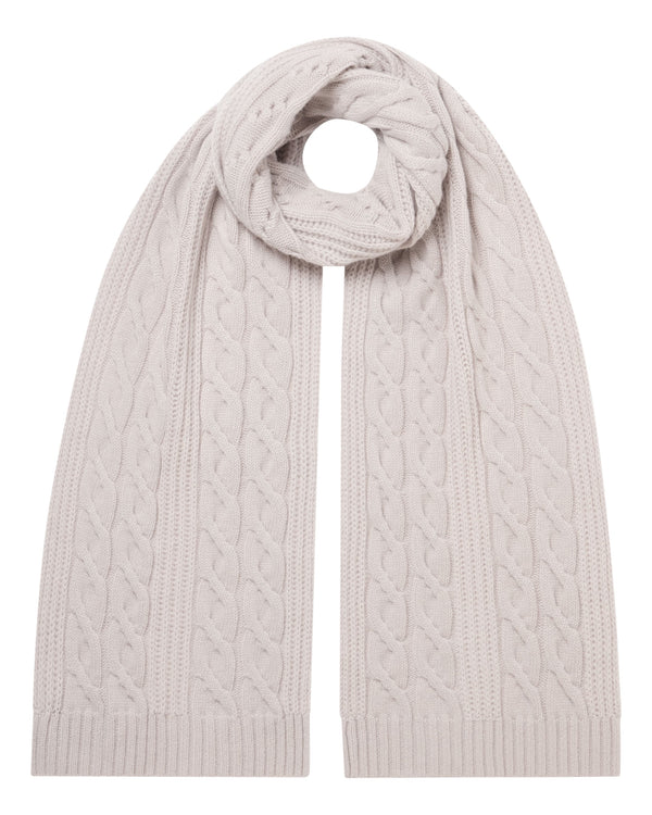 Unisex Cable Rib Cashmere Scarf 1