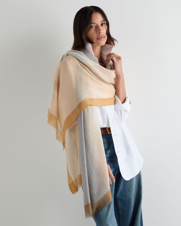 Women's Bordered Cashmere Pashmina 4