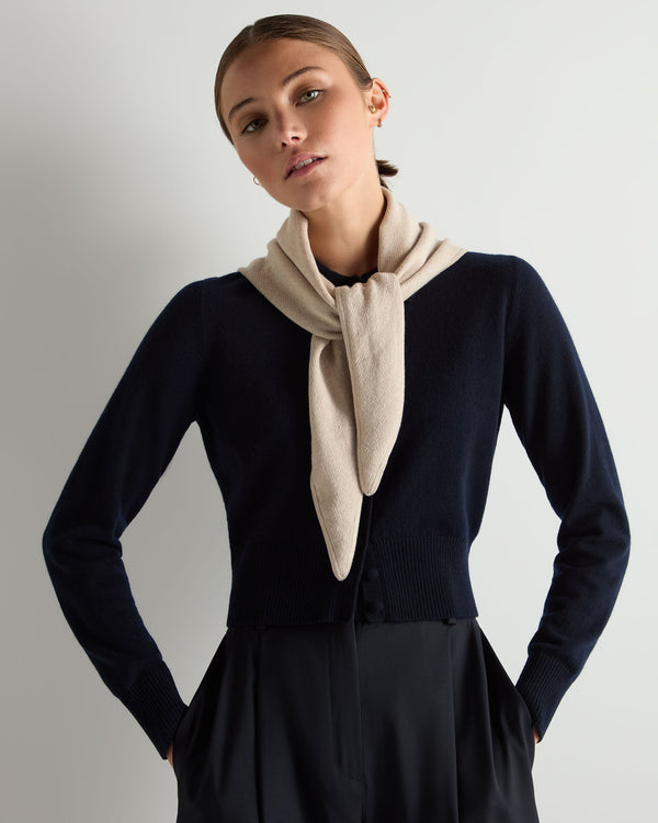 Unisex Silk Cashmere Scarf Sandstone 3