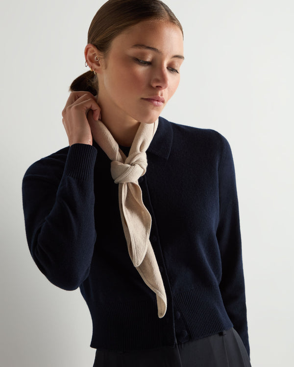 Unisex Silk Cashmere Scarf Sandstone 4