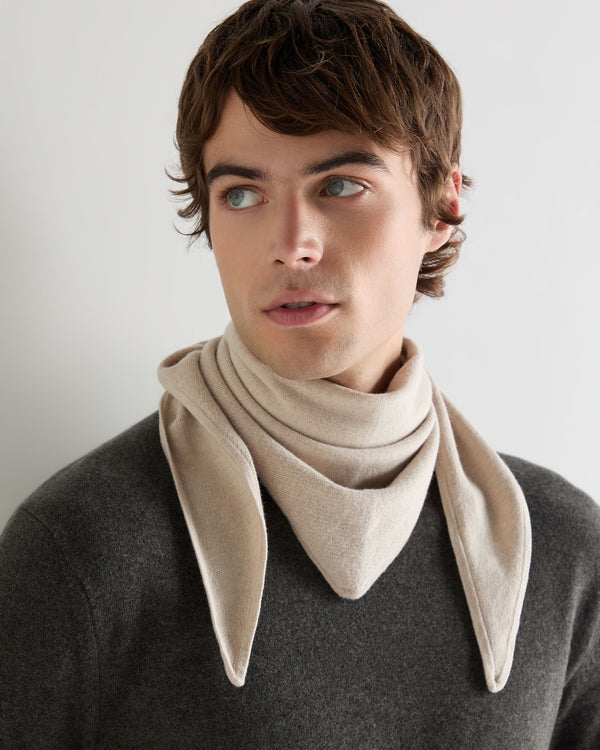 Unisex Silk Cashmere Scarf Sandstone 5