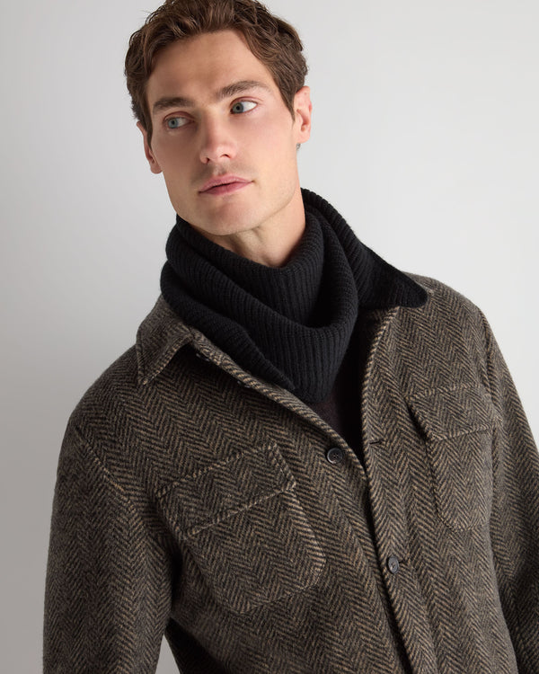 Unisex Ribbed Triangle Cashmere Scarf 5