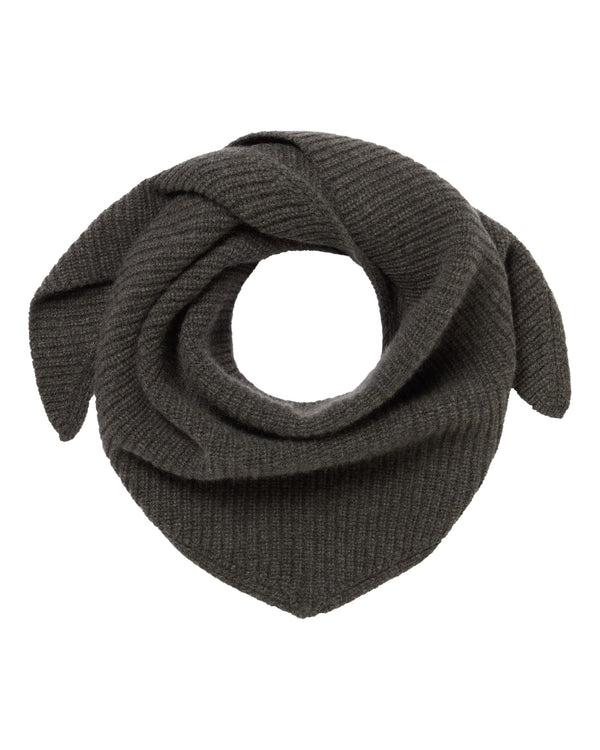 Unisex Ribbed Triangle Cashmere Scarf  1