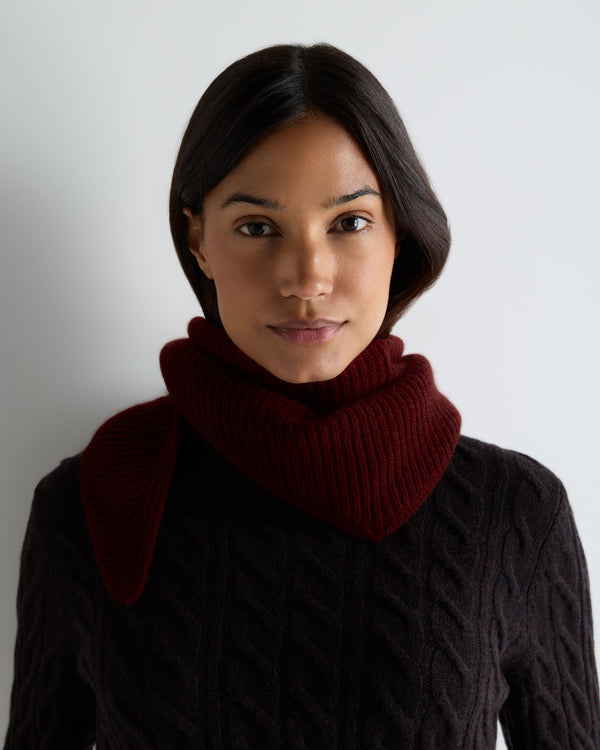 Unisex Ribbed Triangle Cashmere Scarf 2