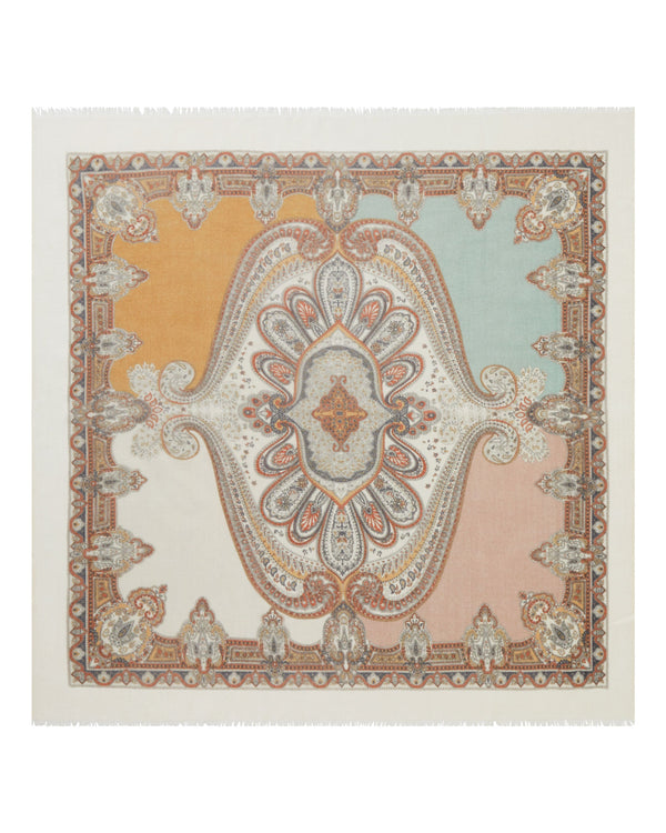 Women's Paisley Print Cashmere Foulard 1