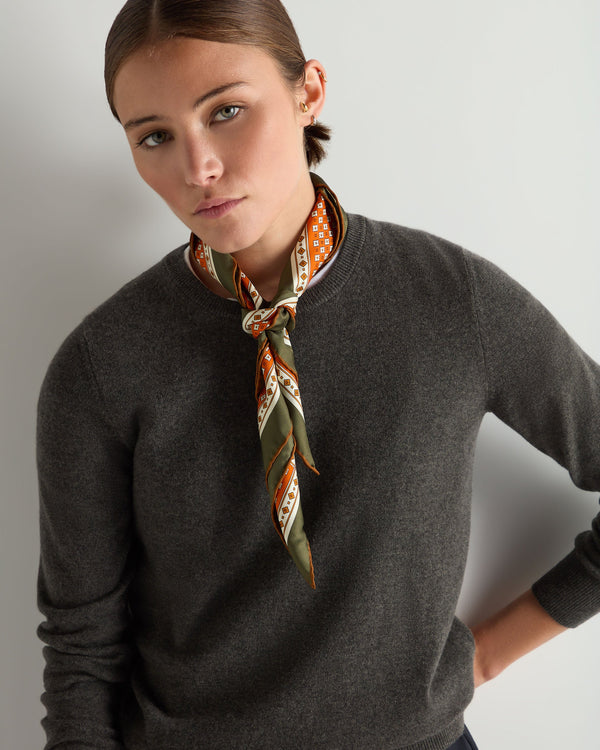 Women's Geometric Silk Foulard 3