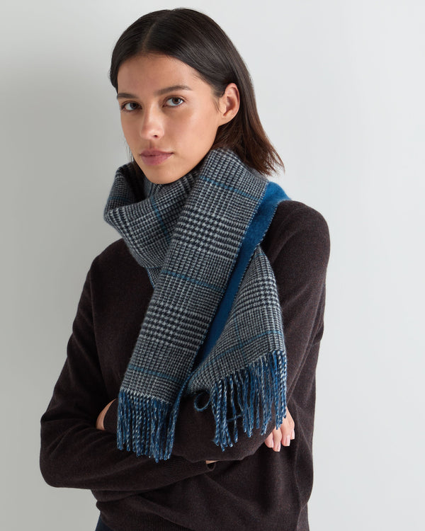 Unisex Cashmere Check Scarf 4