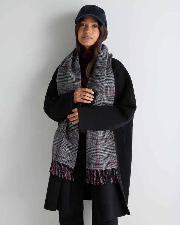 Unisex Cashmere Check Scarf 4