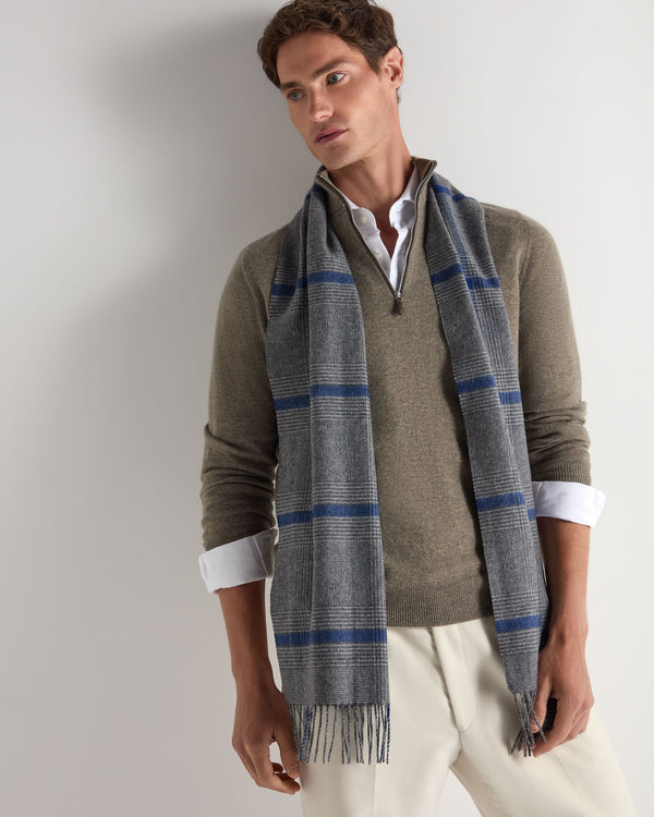 Unisex Cashmere Check Scarf 3