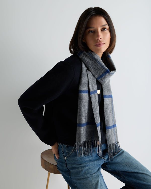 Unisex Cashmere Check Scarf 2