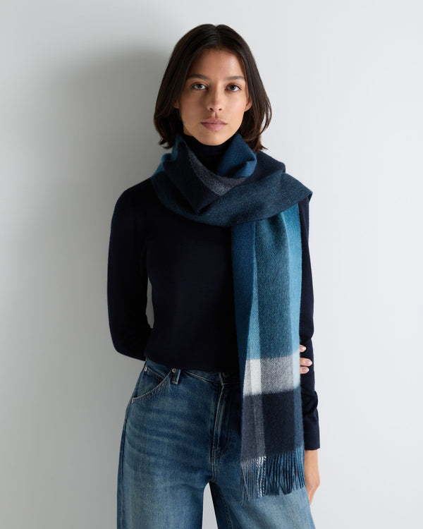 Unisex Cashmere Check Scarf 2
