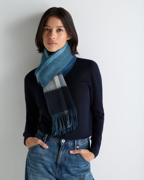 Unisex Cashmere Check Scarf 4