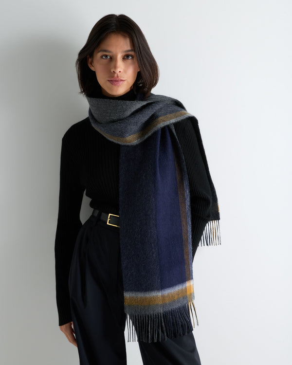 Unisex Cashmere Check Scarf 4