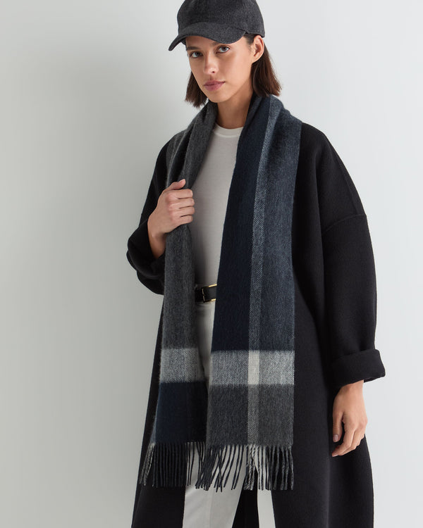 Unisex Cashmere Check Scarf 4