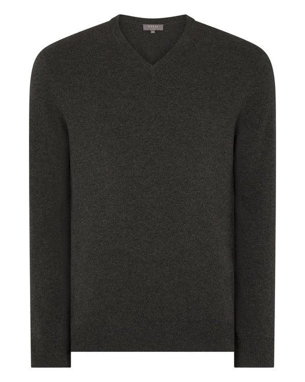 Men's Burlington V Neck Cashmere Sweater  2