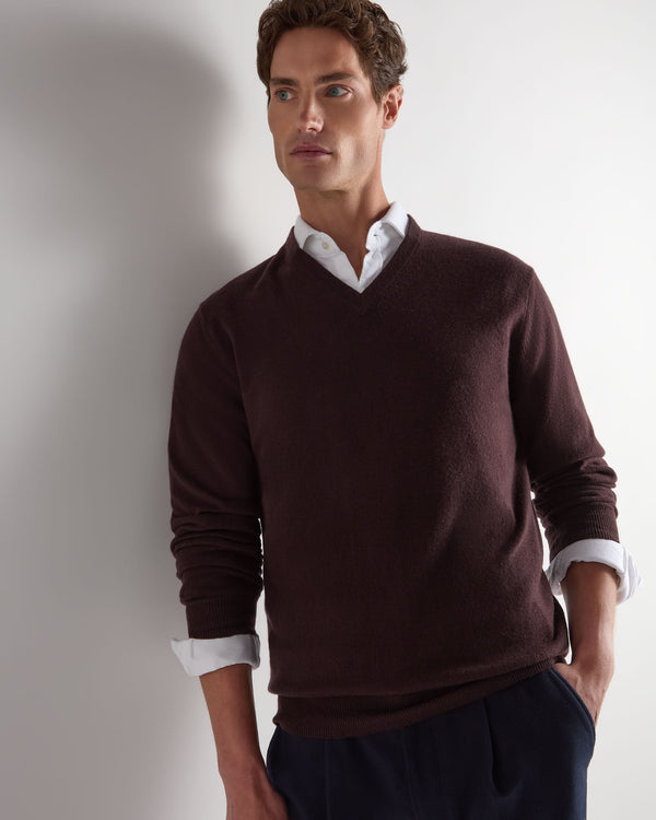 Men's Burlington V Neck Cashmere Sweater 1