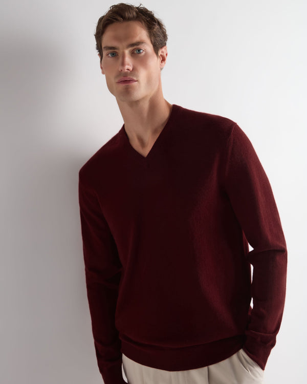Men's Burlington V Neck Cashmere Sweater 1