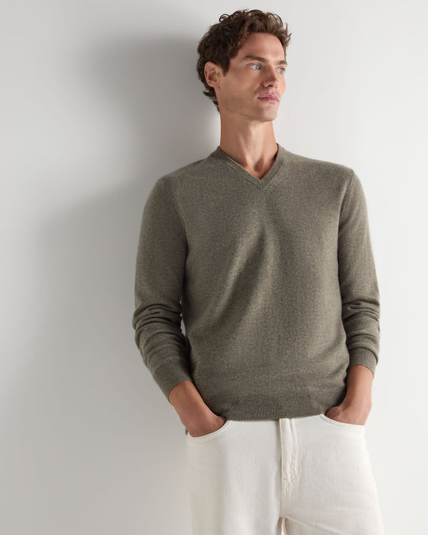 Men's Burlington V Neck Cashmere Sweater 1