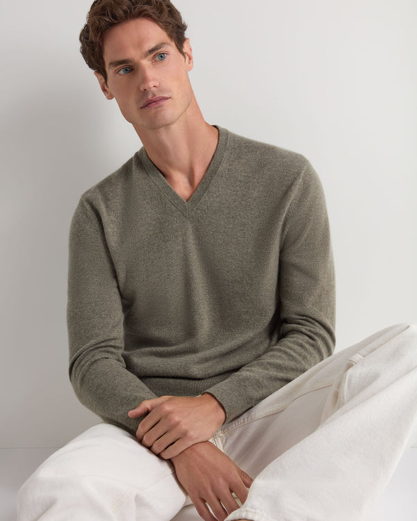 Men's Burlington V Neck Cashmere Sweater 5