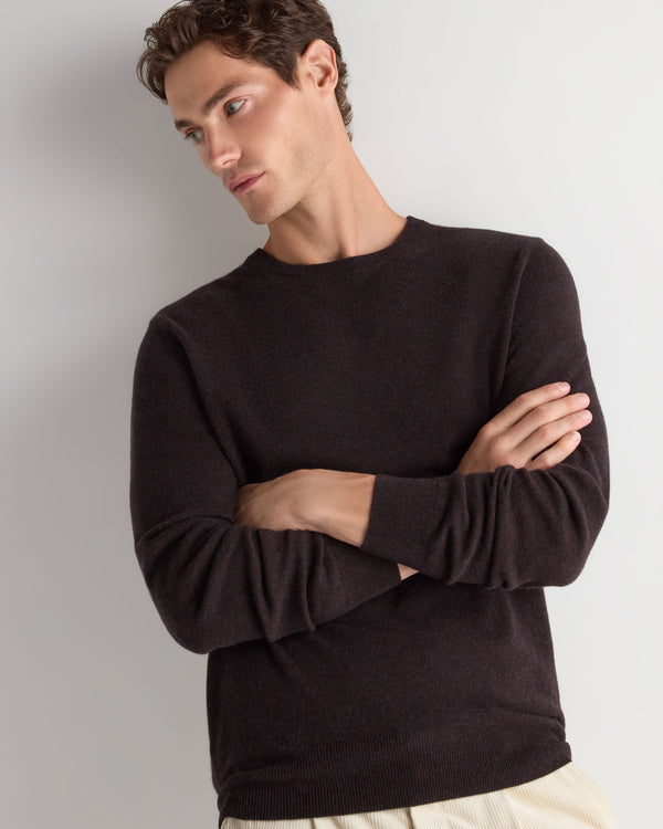 Men's Oxford Round Neck Cashmere Sweater 1