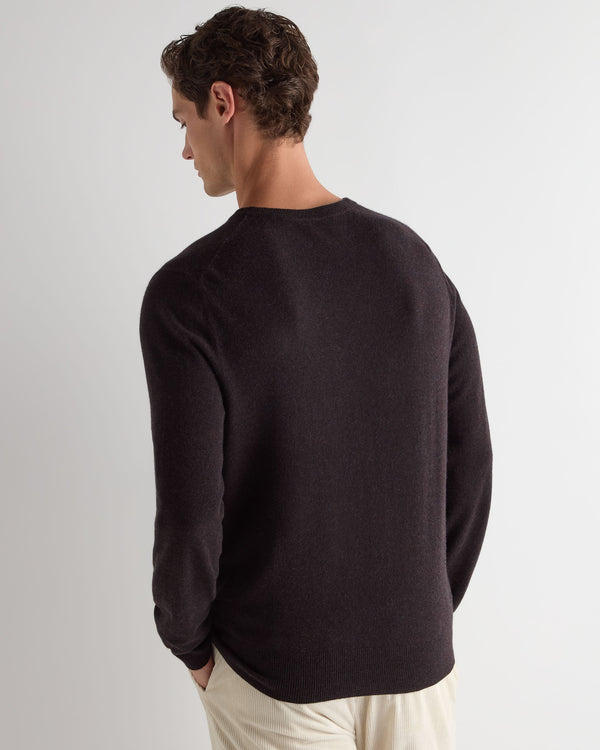 Men's Oxford Round Neck Cashmere Sweater 4