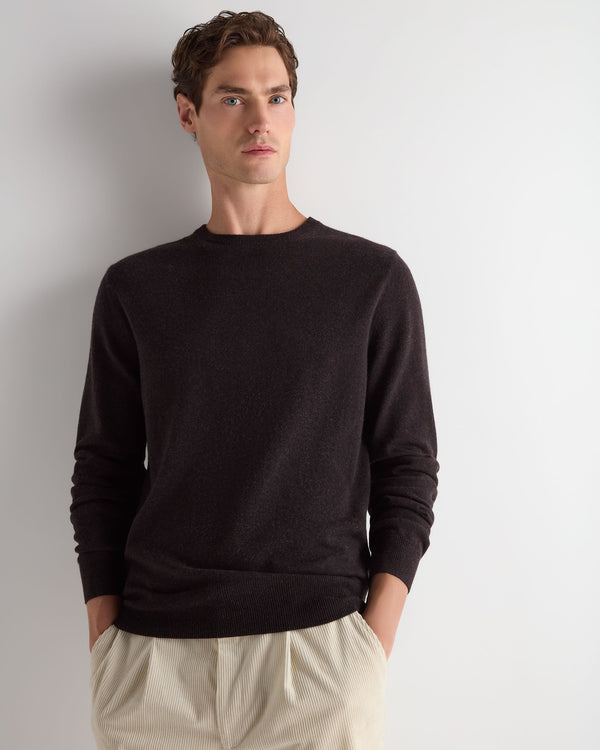 Men's Oxford Round Neck Cashmere Sweater 5