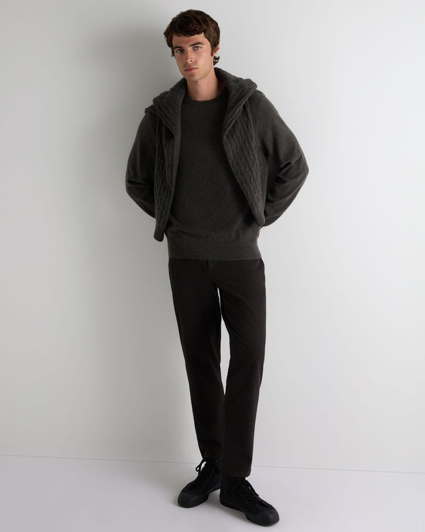 Men's Oxford Round Neck Cashmere Sweater  3