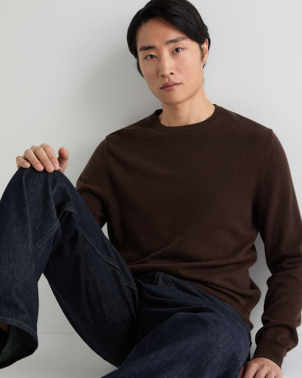 Men's Oxford Round Neck Cashmere Sweater 1