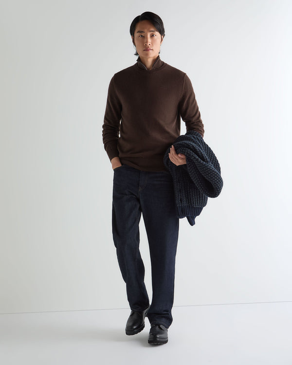 Men's Oxford Round Neck Cashmere Sweater 3