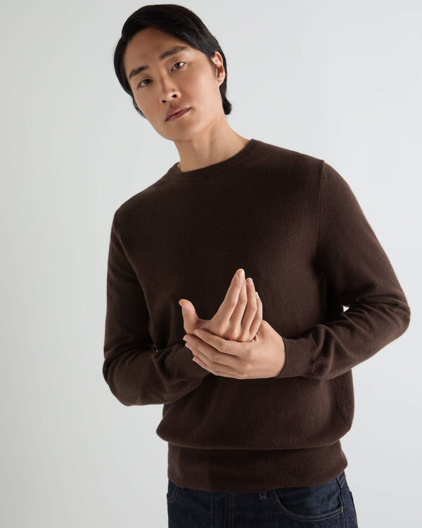 Men's Oxford Round Neck Cashmere Sweater 5