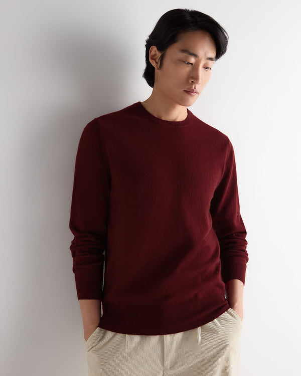Men's Oxford Round Neck Cashmere Sweater 1