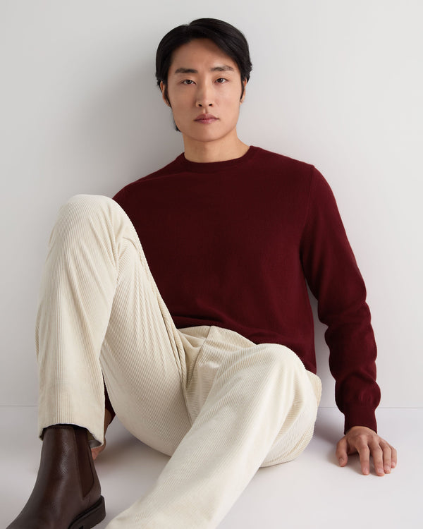 Men's Oxford Round Neck Cashmere Sweater 5