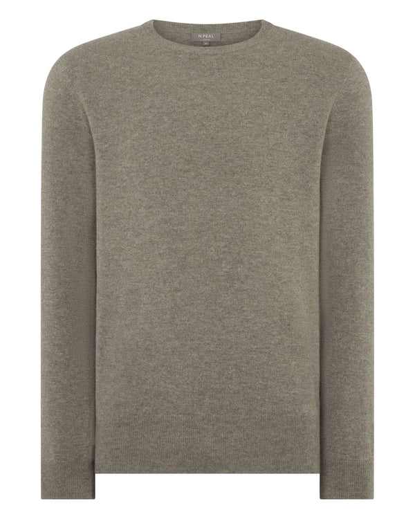 Men's Oxford Round Neck Cashmere Sweater 2