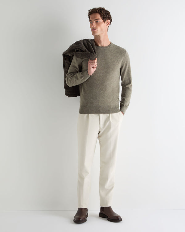 Men's Oxford Round Neck Cashmere Sweater 3