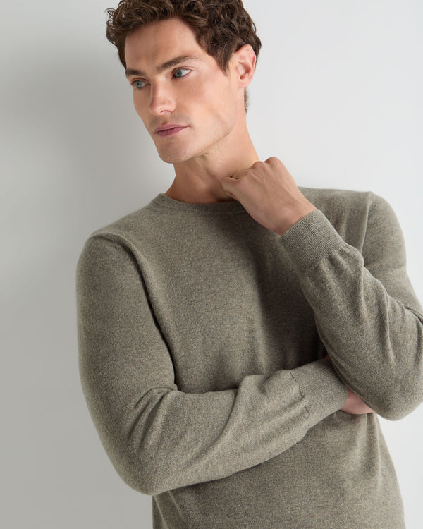 Men's Oxford Round Neck Cashmere Sweater 5