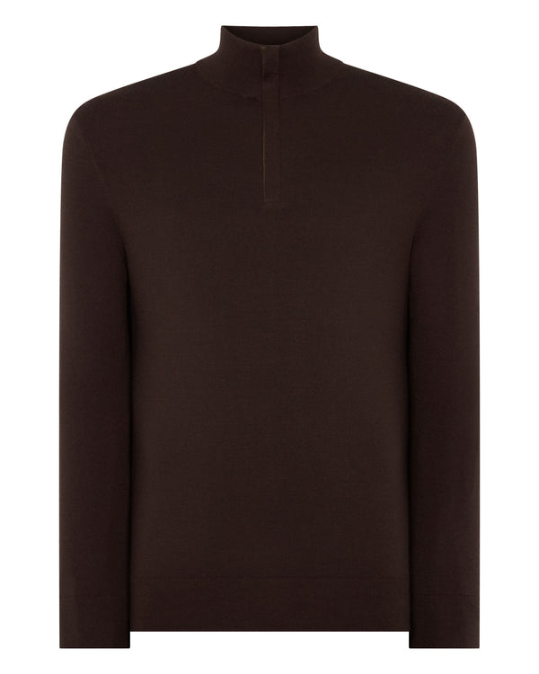 Men's Regent Fine Gauge Cashmere Half Zip Sweater 2