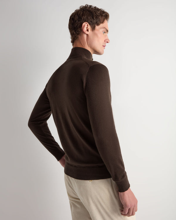 Men's Regent Fine Gauge Cashmere Half Zip Sweater 4
