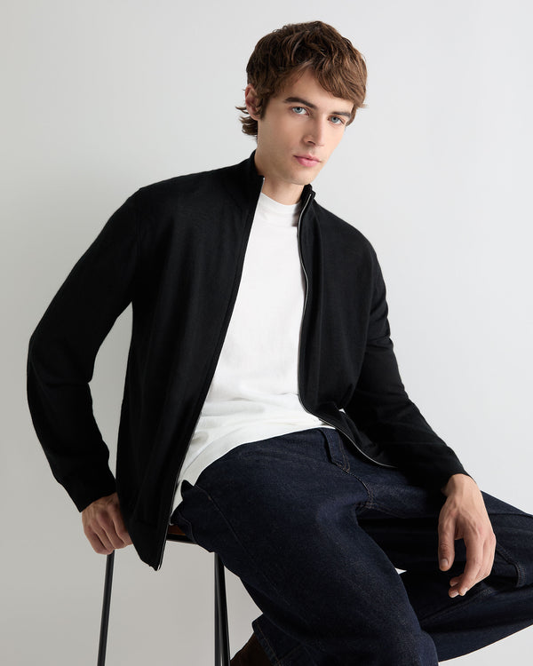 Men's Hyde Fine Gauge Cashmere Full Zip Sweater 4