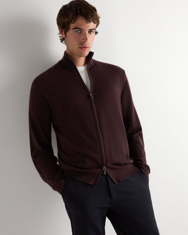 Men's Hyde Fine Gauge Cashmere Full Zip Sweater 1