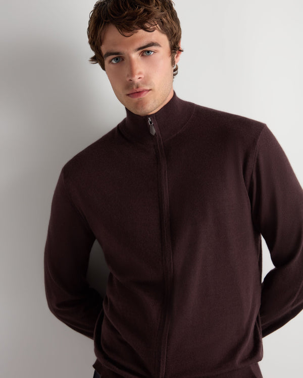 Men's Hyde Fine Gauge Cashmere Full Zip Sweater 5